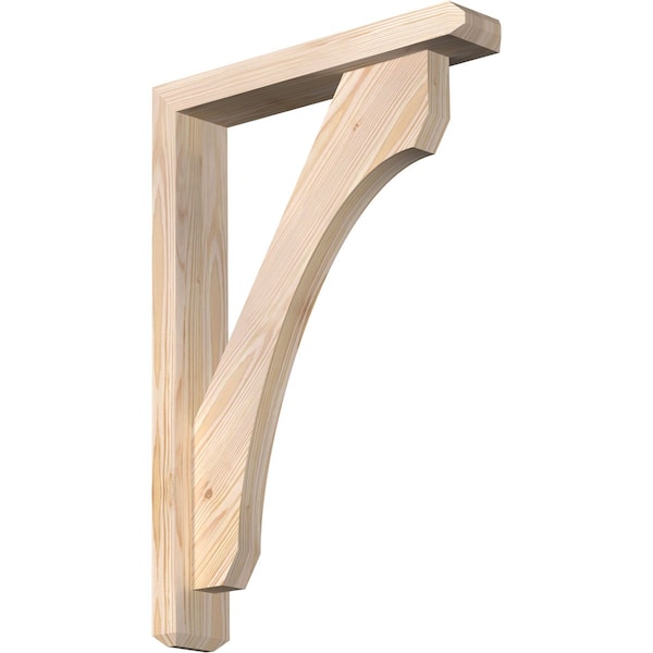 Ekena Millwork Legacy Craftsman Smooth Bracket w/ Offset Brace, Douglas Fir, 3 1/2"W x 18"D x 26"H BKT0402X18X26LEC04SDF - main